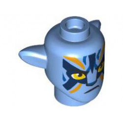 MINI CREATURE HEAD, NO. 143: {умерено син}