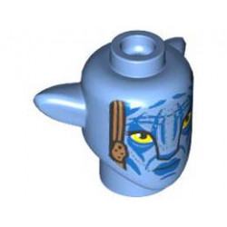 MINI CREATURE HEAD, NO. 147: {умерено син}