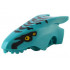 Dragon Head (Avatar Ikran) Jaw Upper with Black Stripes and Bright Light Orange Eyes Pattern: {ярко синьо-зелен}