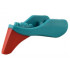 Dragon Head (Avatar Ikran) Jaw Lower with Red Crest Pattern: {ярко синьо-зелен}