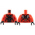 Torso Female Armor, Black Chest, Red Ribbing, Silver Trim Pattern / Red Arms / Black Hands: {ярко червен}