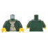 Torso Open Jacket with 8 Gold Buttons over Tan Sweater Pattern / Dark Green Arms / Yellow Hands: {земно зелен}
