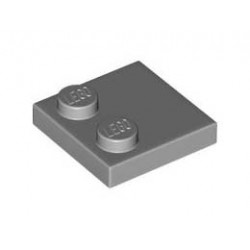 PLATE 2X2, W/ REDUCED KNOBS, NO. 1: {металическо сребрист}