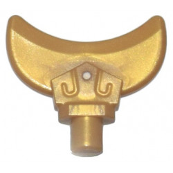 Minifigure, Weapon Monk's Spade Concave Blade with Bar: {топло златист}