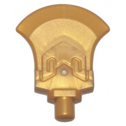 Minifigure, Weapon Monk's Spade Convex Blade with Bar: {топло златист}