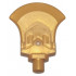 Minifigure, Weapon Monk's Spade Convex Blade with Bar: {топло златист}