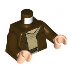Torso Hooded Coat, Tan Shirt, Belt with Silver Buckle, Light Nougat Neck Pattern (SW Obi-Wan) / Dark Brown Arms / Light Nougat Hands : {тъмно кафяв}