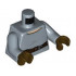 Torso Shirt, Dark Brown Belt with Silver Buckle and Pouches, Light Nougat Neck Pattern (SW Obi-Wan) / Sand Blue Arms / Dark Brown Hands : {пясъчно син}