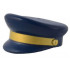 Minifigure, Headgear Cap, Captain with Gold Braid Pattern: {земно син}