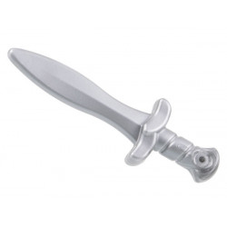 Minifigure, Weapon Sword, Small with Detailed Hilt (Sting): {сребърно метален}