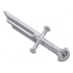 Minifigure, Weapon Sword, Greatsword with Broken Blade (Narsil): {сребърно метален}