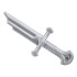 Minifigure, Weapon Sword, Greatsword with Broken Blade (Narsil): {сребърно метален}