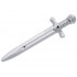 Minifigure, Weapon Sword, Greatsword with Detailed Hilt and Capped Pommel: {сребърно метален}