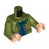 Torso Open Jacket with Dark Green Collar, Dark Blue Jumper, Lollipop and Chocolate Frog in Pockets Pattern / Olive Green Arms / Light Nougat Hands : {маслинено зелен}