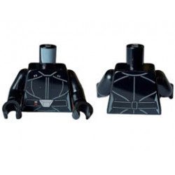 Torso Female SW Jacket, Dark Bluish Gray Lines, Belt with Silver Buckle Pattern (Third Sister) / Black Arms / Black Hands: {черен}