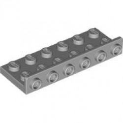 Плочка 2X6 с 1.5 плочка 1X6 насочена нагоре: {умерено каменно сив}