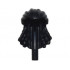 Minifigure, Hair Navi, Wide with Braids, Smooth Front, and Bar at End: {черен}
