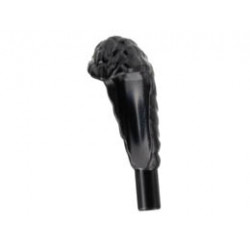 Minifigure, Hair Navi, Very Narrow with Braids and Bar at End: {черен}