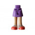 Mini Doll Hips and Skirt, Light Nougat Legs and White Shoes, Coral Soles Pattern - Thin Hinge: {умерено лавандулов}