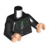 Torso Suit Jacket, Dark Green Shirt, Pearl Dark Gray Tie with Silver Snake Pin Pattern / Black Arms / Light Nougat Hands: {черен}