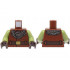 Torso Coat with Pocket and Dark Brown Belt with Gold Buckle, Bandana with Dark Bluish Gray Trim Pattern / Olive Green Arms / Dark Brown Hands : {червеникаво-кафяв}