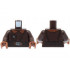 Torso Coat with Reddish Brown Fur Lining, Pocket with Clasp and Belt with Silver Buckle Pattern / Dark Brown Arms / Reddish Brown Hands : {тъмно кафяв}