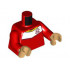 Torso Soccer Uniform, Yellow Collar, White Shoulder Panel, Dark Red Dice Logo Pattern / Red Arms / Medium Tan Hands: {ярко червен}