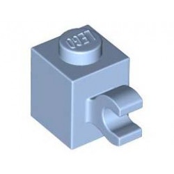 BRICK 1X1 W/ HOLDER, VERTICAL: {светло кралско син}
