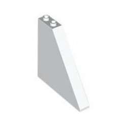 Slope 55 6 x 1 x 5 with Bottom Stud Holders: {бял}