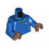 Torso Soccer Uniform, Bright Green Collar, White and Dark Blue Side Stripes, Soccer Ball on Brick Logo Pattern / Blue Arms / Medium Brown Hands : {ярко син}
