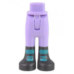 Mini Doll Hips and Trousers with Back Pockets with Pearl Dark Gray Boots with Dark Turquoise Patches Pattern - Thin Hinge : {лавандулов}