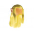 Minifigure, Hair Long Wavy with Braid and Molded Hard Plastic Light Nougat Elf Ears Pattern - Flexible Rubber: {студено жълт}