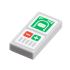 Tile 1 x 2 with Minifigure Space Baby Monitor with Plus and Minus Sign Pattern: {умерено каменно сив}