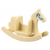 Minifigure, Utensil Rocking Horse with Black Eyes and Blue Bridle Pattern: {тухлено жълт}