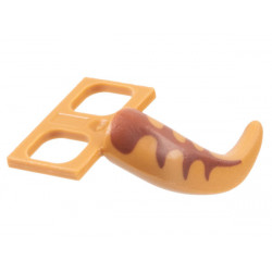 Minifigure Costume Tail Dinosaur with Reddish Brown Stripes Pattern: {умерен нуга}