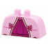 Lower Body, Skirt Wide with Side Hoops (Panniers) with Magenta Center Panel, White Lace, Dark Pink Bows Pattern: {светло пурпурен}