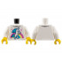 Torso Shirt with Unicorn, Sparkles, and Dark Pink, Bright Light Yellow, and Medium Azure Rainbow Pattern / White Arms / Yellow Hands: {бял}