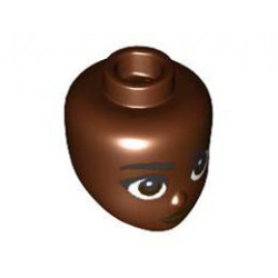 MINI DOLL, HEAD, NO. 366: {червеникаво-кафяв}