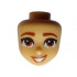 Mini Doll, Head Friends with Reddish Brown Eyebrows, Dark Orange Eyes, Nougat Lips, and Open Mouth Smile with Teeth Pattern: {умерен тан}