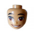 Mini Doll, Head Friends Male with Black Eyebrows, Reddish Brown Eyes, and Open Mouth Smile with Teeth Pattern: {умерен тан}