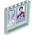Panel 1 x 6 x 5 with Bathroom Mirror and Shower on Outside, Family Portrait and Headphones on Inside Pattern: {аквамарин}