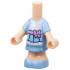 Micro Doll, Body with Bright Light Blue Dress, Bright Pink Polka Dots, Ribbon, and Bow Pattern: {светло нуга}