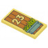 Tile 2 x 4 with Medium Nougat Boards, 23, Metallic Light Blue Planter, and Lime Plants Pattern: {студено жълт}