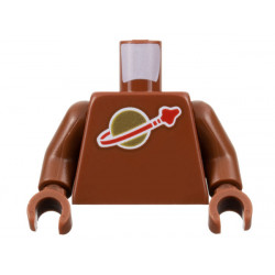 Torso Space Classic Moon with Light Gold Outline Pattern / Reddish Brown Arms / Reddish Brown Hands: {червеникаво-кафяв}