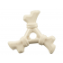 Minifigure, Weapon Bone Shuriken Throwing Star: {бял}
