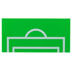 Tile 8 x 16 with Bottom Tubes with White Soccer Goal and Penalty Area Pattern: {ярко зелен}
