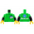 Torso Shirt with Name Badge, White and Blue 'RESCUE' and Paw Print Logo on Back Pattern / Black Arms with Molded Bright Green Short Sleeves Pattern / Yellow Hands: {ярко зелен}