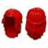 Minifigure, Hair Female Mid-Length with Braid Around Sides: {ярко червен}