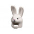Minifigure, Headgear Mask Rabbit with Black Eyes and Mouth, and Bright Pink Nose Pattern: {бял}