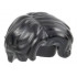 Minifigure, Hair Short Wavy, Parted on Right: {черен}